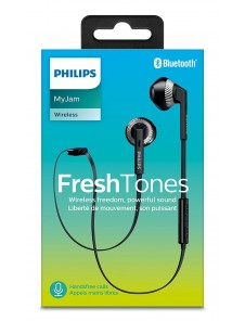 Philips SHB5250BK Wireless Stereo Bluetooth Headset with Microphone, Volume Control, Light, Rich Bass, ideal for Sports - Svart