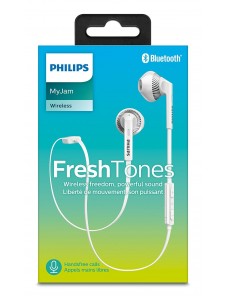 Philips SHB5250WT Wireless Stereo Bluetooth Headset with Microphone, Volume Control, Light, Rich Bass, ideal for Sports - Vit