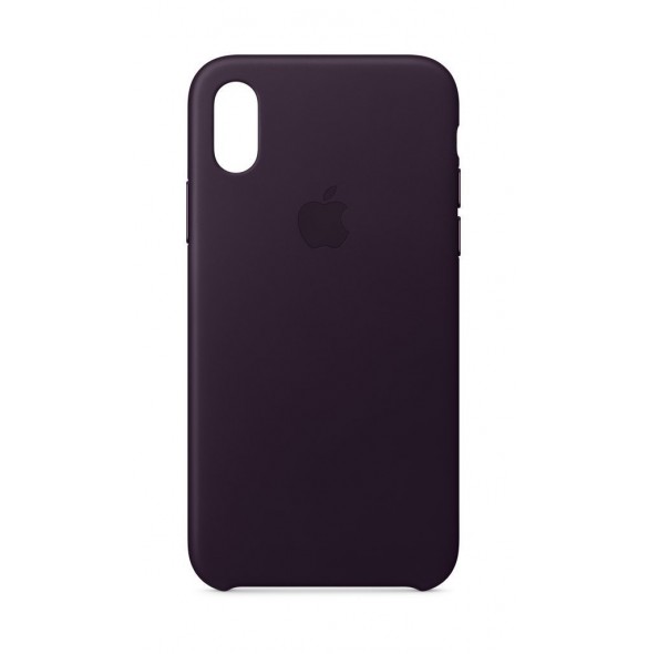 Apple MQHD2ZM/A till iPhone 7, iPhone 8 ,iPhone SE2020, Phone SE2022 Läderskal  - Dark Aubergine