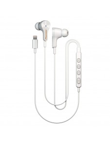 Pioneer Rayz SE-LTC3R-W Lightning-Powered Noise Cancelling Earphones with Smart Button and Companion App - Onyx