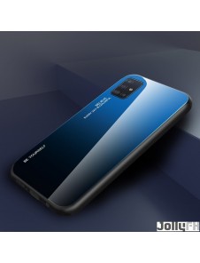 JollyFX Gradient Glass Slitstark täckning med härdat glasbaksida Samsung Galaxy A51 - Svartblå