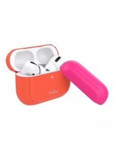 Puro Icon Fluo Silica Gel Case Protector för Apple Airpods Pro - Orange