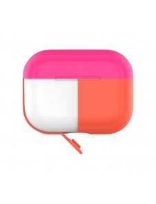 Puro Icon Fluo Silica Gel Case Protector för Apple Airpods Pro - Orange