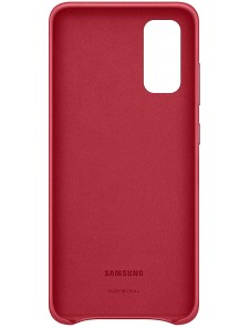 Samsung EF-VG980LREGEU läderfodral äkta läder väska till Samsung Galaxy S20 - Röd
