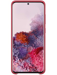 Samsung EF-VG980LREGEU läderfodral äkta läder väska till Samsung Galaxy S20 - Röd