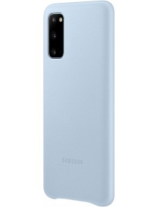 Samsung EF-VG980LLEGEU läderfodral äkta läder väska till Samsung Galaxy S20 - Blå