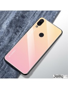 JollyFX Gradient Glass Slitstark täckning med härdat glas tillbaka Xiaomi Redmi Note 7 - Rosa