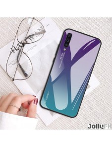 JollyFX Gradient Glass Slitstark täckning med härdat glas tillbaka Samsung Galaxy A70 - Rosa
