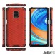 JollyFX Honeycomb Case pansarskydd med TPU-stötfångare för Xiaomi Redmi Note 9 Pro / Redmi Note 9S - Röd