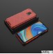 JollyFX Honeycomb Case pansarskydd med TPU-stötfångare för Xiaomi Redmi Note 9 Pro / Redmi Note 9S - Röd