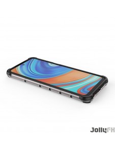 JollyFX Honeycomb Case pansarskydd med TPU-stötfångare för Xiaomi Redmi Note 9 Pro / Redmi Note 9S - Röd