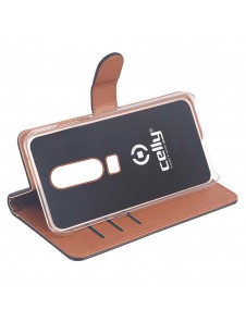 Celly Wallet Case till ONE PLUS 6 - Svart