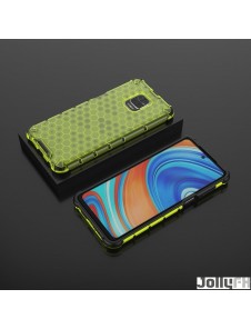 JollyFX Honeycomb Case pansarskydd med TPU-stötfångare för Xiaomi Redmi Note 9 Pro / Redmi Note 9S - Grön