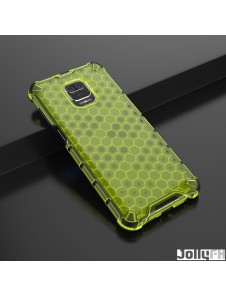 JollyFX Honeycomb Case pansarskydd med TPU-stötfångare för Xiaomi Redmi Note 9 Pro / Redmi Note 9S - Grön