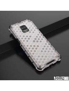 JollyFX Honeycomb Case rustning omslag med TPU Bumper till Xiaomi Redmi Note 9 Pro / redmi Note 9S - Genomskinlig