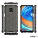 JollyFX Honeycomb Case pansarskydd med TPU-stötfångare för Xiaomi Redmi Note 9 Pro / Redmi Note 9S - Svart