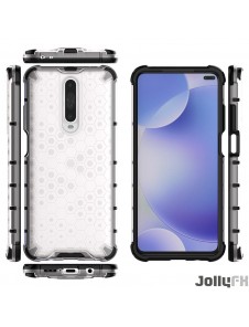 JollyFX Honeycomb Case rustning omslag med TPU Bumper till Xiaomi redmi K30 - Genomskinlig