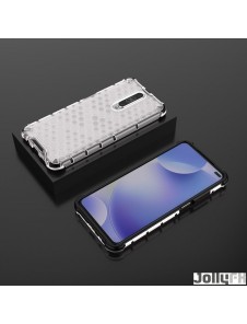 JollyFX Honeycomb Case rustning omslag med TPU Bumper till Xiaomi redmi K30 - Genomskinlig