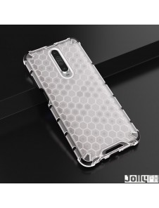 JollyFX Honeycomb Case rustning omslag med TPU Bumper till Xiaomi redmi K30 - Genomskinlig
