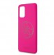 Guess GUHCS67LS4GFU hårt fodral Glitter 4G Circle Logo Guess Samsung Galaxy S20 Plus - Fuchsia