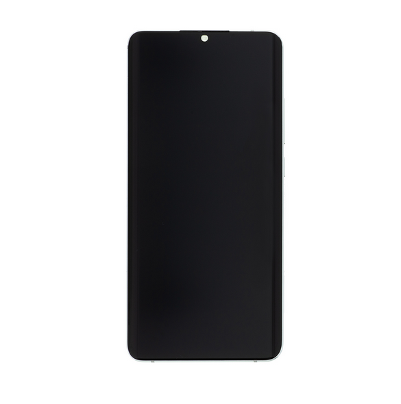 LCD-skärm + beröringsenhet + framsida för Xiaomi Mi Note 10 - Vit (Service Pack)
