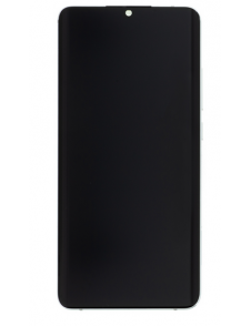 LCD-skärm + beröringsenhet + framsida för Xiaomi Mi Note 10 - Vit (Service Pack)