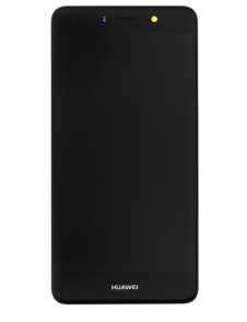 LCD-display + Touch Unit + Framsida Huawei Y7 - Svart (Service Pack)