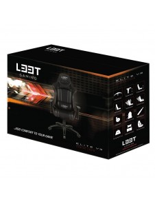L33T-Gaming Elite V3 Gamingstol (tyg) - Röd