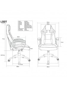 L33T-Gaming Extreme Gamingstol - Svart