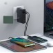 Baseus GaN powerbank 10000mAh snabbväggsladdare PPS 45W 2x USB / Typ C Quick Charge 3.0 + USB Type C 1m kabel - Svart