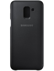 Samsung EF-WJ600CBEGWW Wallet Cover Bookcase med kortplats för Samsung Galaxy J6 2018 - Svart