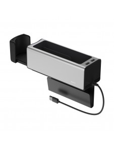 Baseus bilhållare kopphållare laddning 2x USB HUB - Silver (CRCWH-A0S)