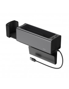 Baseus bilhållare kopphållare laddning 2x USB HUB - Svart (CRCWH-A01)