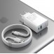 Typ-C + USB dubbelportutgång, kan ladda två enheter samtidigt