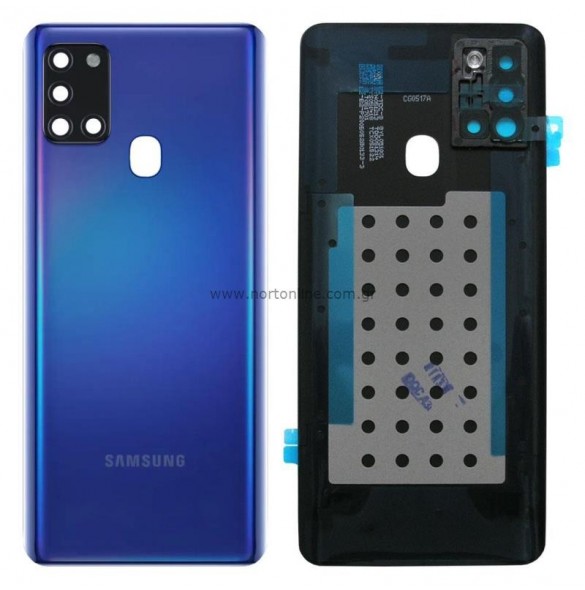Samsung Galaxy A21s Batterilock - Blå (Service Pack)