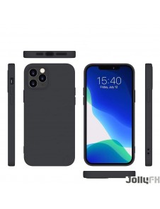 JollyFX Silikonfodral Mjukt flexibelt gummiöverdrag till iPhone 12 Pro Max 6.7 - Svart