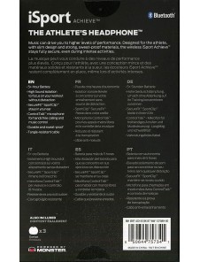 Monster iSport Achieve In-Ear Bluetooth Wireless Headphones - Svart(137089-00)