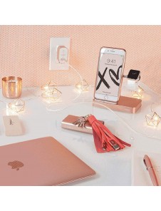 Belkin F8J183VFC00 Valet Lightning Dock till iPhone 8, iPhone 8 Plus, iPhone X - Rose Gold