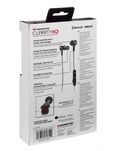 Monster Clarity HD In-Ear Bluetooth Wireless Headphones - Svart / Svart Platinum (137030)