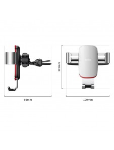 Baseus Metal Age Gravity Car Mount (CD-version) - Vit