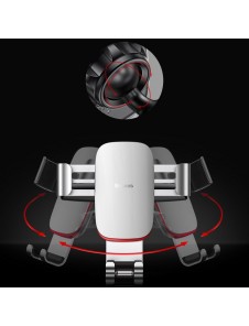 Baseus Metal Age Gravity Car Mount (CD-version) - Vit