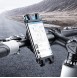 Mountainbike, motorcykel, barnvagn, kundvagn.