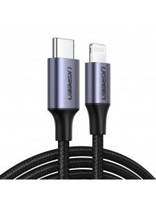 Ugreen MFI USB Type C - Blixtkabel Strömförsörjning 3 A 480 Mbps 1 m - Grön (80564US304)