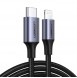 Ugreen MFI USB Type C - Blixtkabel Strömförsörjning 3 A 480 Mbps 1 m - Grön (80564US304)