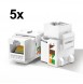 RJ45 Cat6 Keystone Jack Punch Down Female to Female Straight Through Connector.