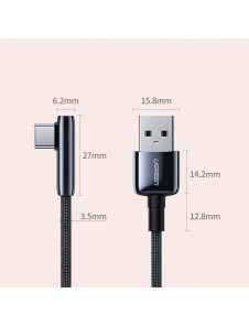 Ugreen armbåge USB - USB Typ C-kabel 5 A Quick Charge 3.0 AFC FCP 2 m - Svart (70434US313)