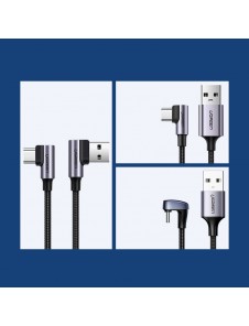 90 graders rätvinklig USB C till USB A-laddare