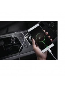 Huawei Car QuickCharger, 2USB-A m. USB-C-kabel, 3,5A, svart