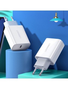 Ugreen USB Power Delivery 3.0 Quick Charge 4.0+ väggladdare 20W 3A - Vit (60450)