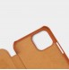 Nillkin Qin original läderfodral till iPhone 12 Pro Max - Brun